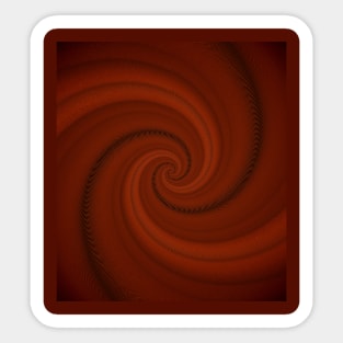 Abstract helix, swirling red funnel Sticker